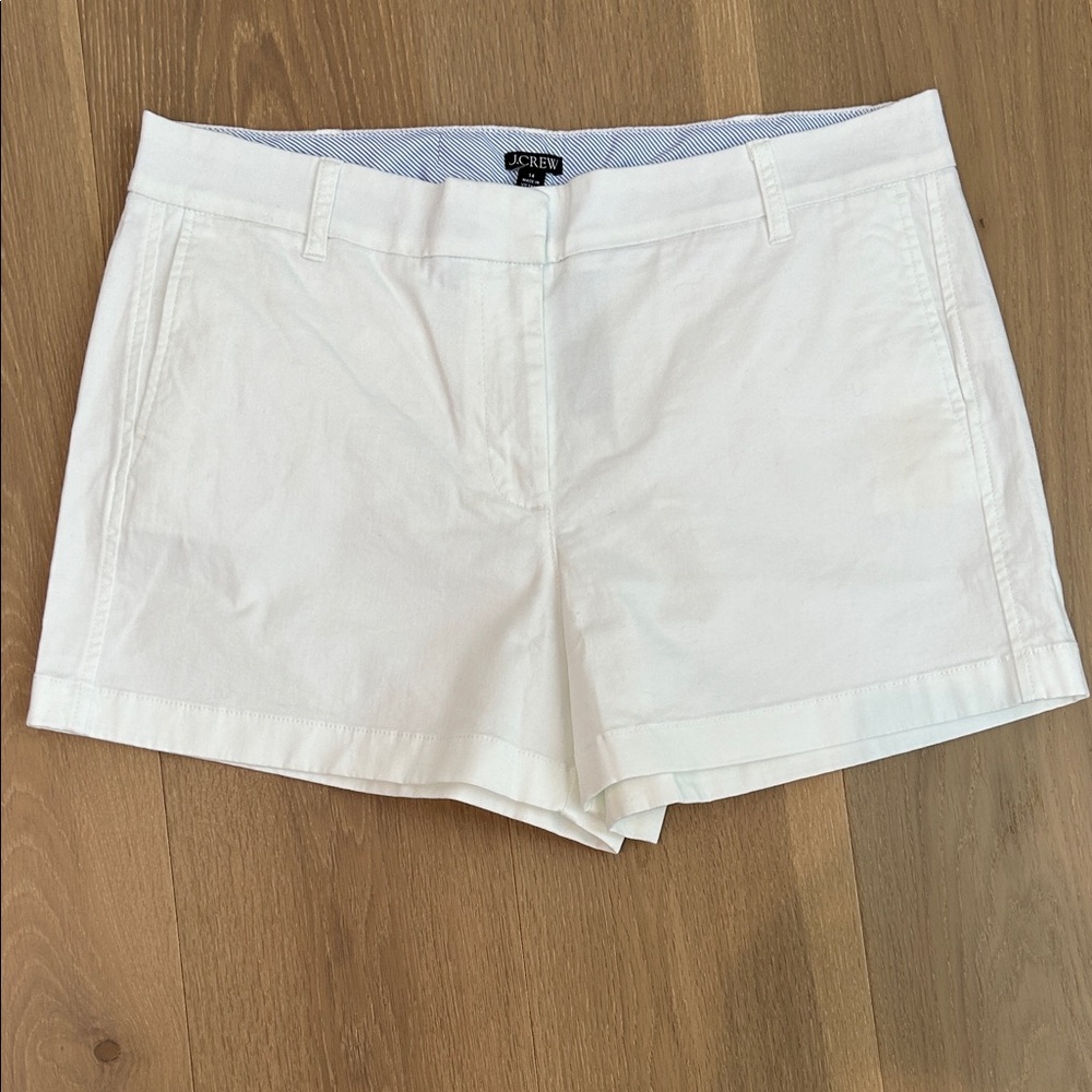 J. Crew White Women's Cotton Bermuda Shorts